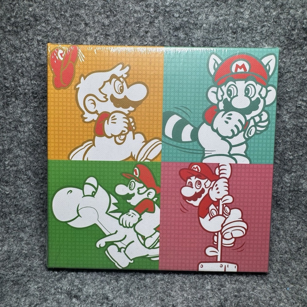 Super Mario Bros Canvas Wall Art Print 6"x6" Decor Official Licensed Nintendo